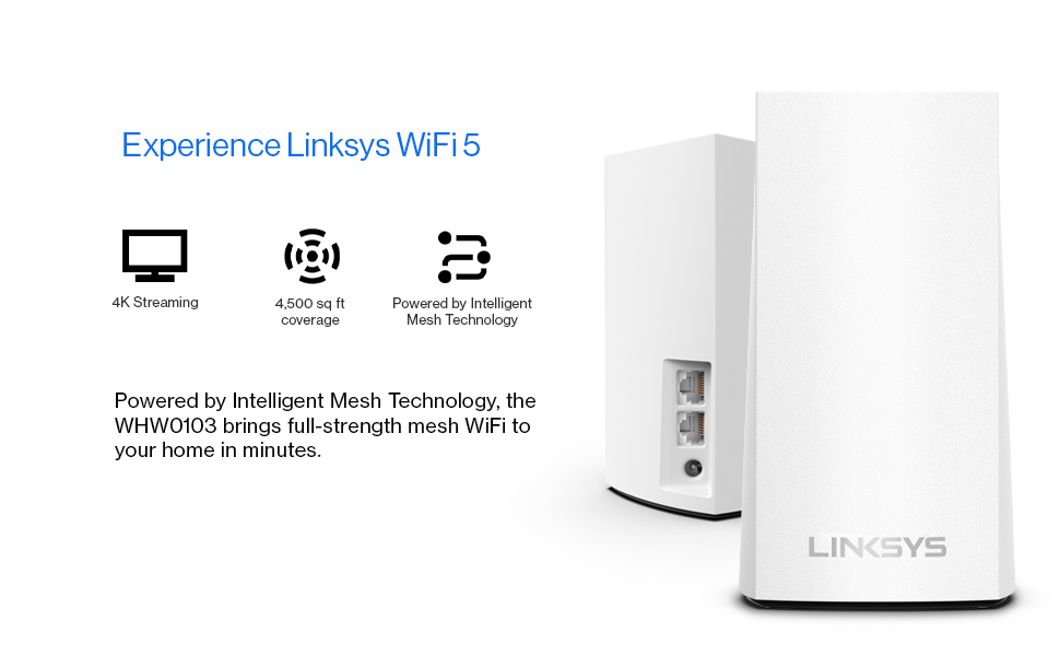 LINKSYS VELOP AC2600 Wi-Fiシステム Linksys Velop Wireless AC-2600 Dual-Band Whole-Home Mesh Wi-Fi