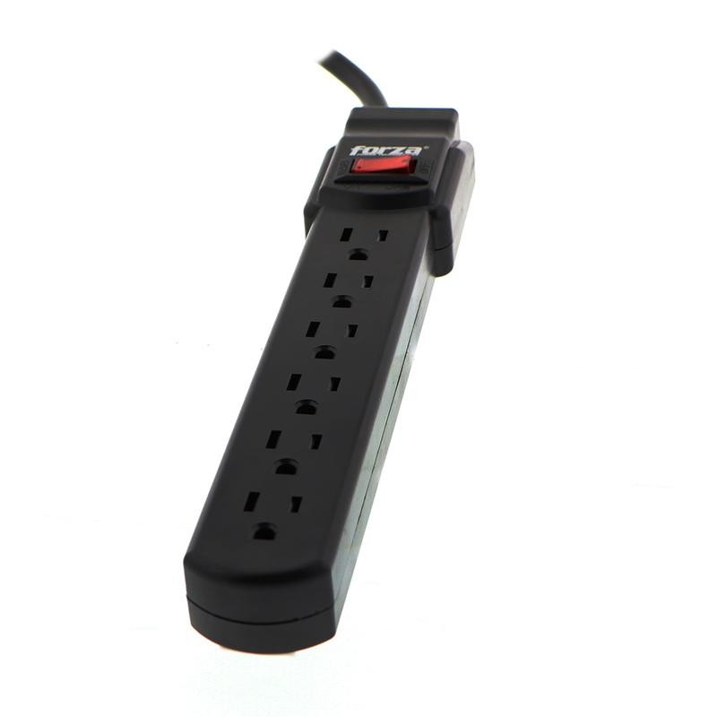 Forza PS-611UL Power Strip 110V 6-NEMA Breaker 1875W - NEMA 5-15P - 6 x NEMA 5-15R, ETL cert, reset breaker-120V