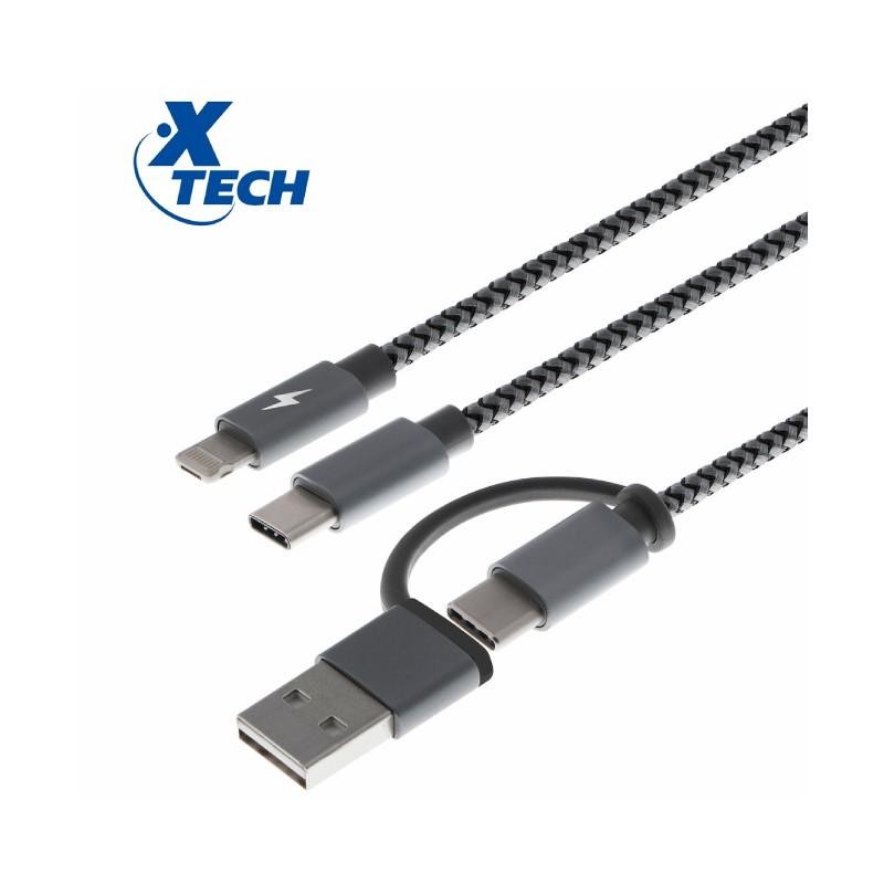 CBL USB A or C to Micro USB-Light 5in1  Xtech XTC-560