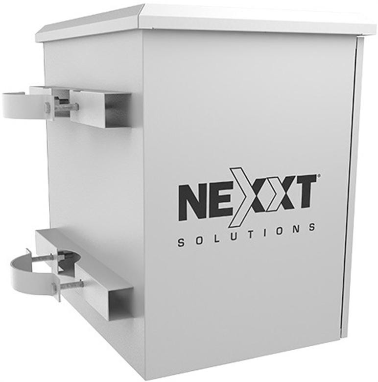 WallMount Cabinet Outdoor fixed pole 15U Nexxt NPC-O6U64P Fully assembled (600x450mm) 2 Fans