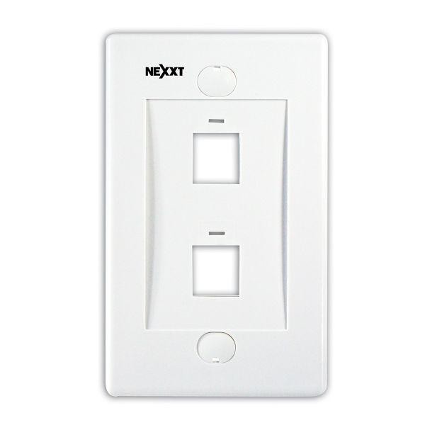Nexxt Wall Plate 2 Port White
