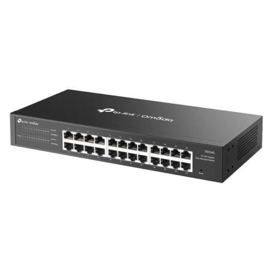 TP-Link Omada 24-Port Gigabit Easy Managed Switch ES224G Port: 24 Gig RJ45 Ports SPEC: 1U 13inch Rack-mountable Steel Case - Managed via Omada SDN & App, Flow Control, Loopback Detection, Port Isolation, Mirroring, LG, VLAN