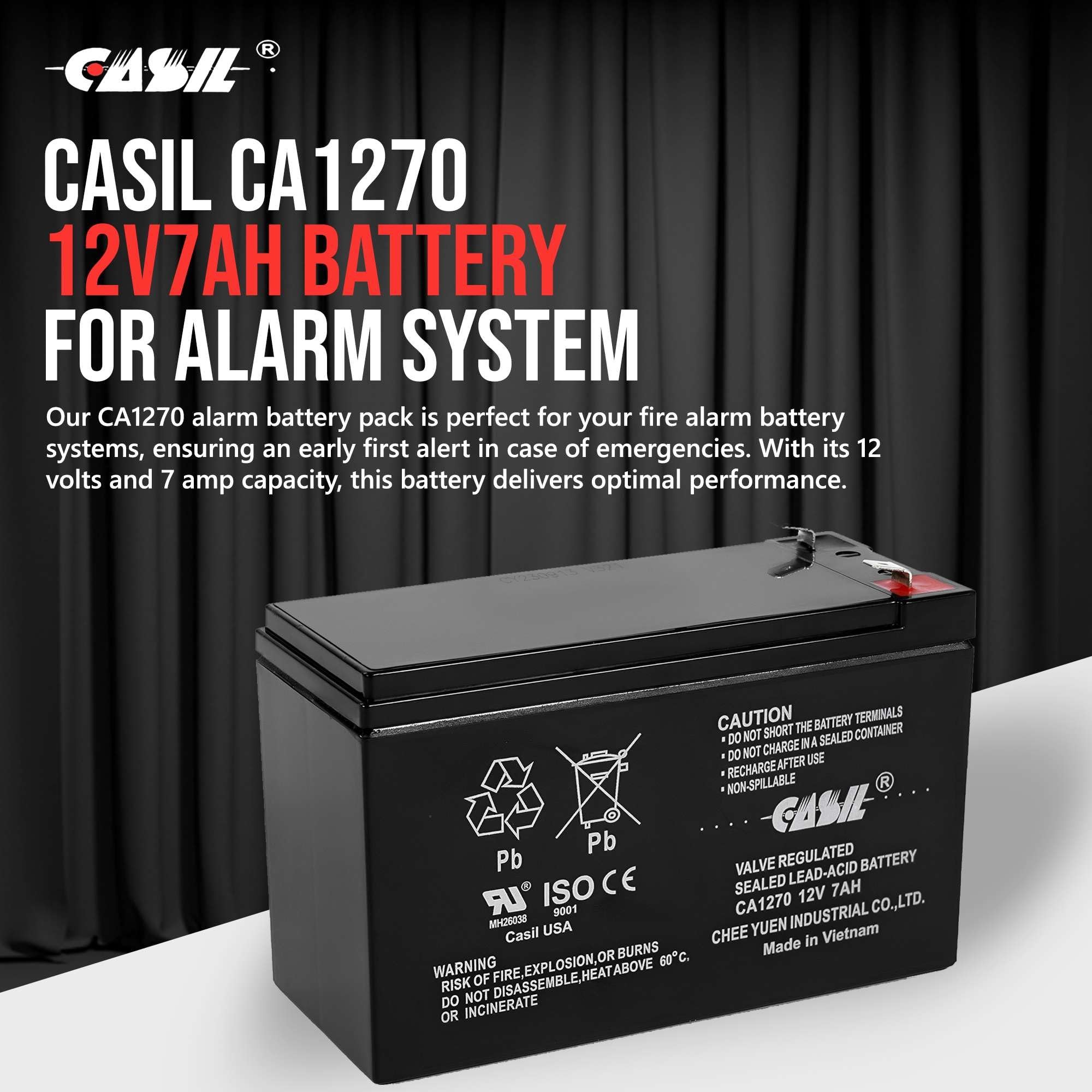 Battery UPS 12V 7AH CASIL CA1270 - 1mnd Garantie