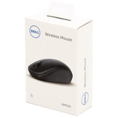 Mouse Dell WM126 Black Wireless 2.4GHz USB optical - 3 buttons - for Chromebook 3400, Inspiron 35XX, 37XX: Inspiron Chromebook 3100 2-in-1: Lattitude 34XX, 35XX