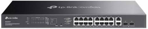 TP-Link Omada ES220GMP Gigabit Easy Managed with 16-Port PoE+ - 16× Gigabit 802.3at/af-compliant PoE+ RJ45 ports - 2× Gigabit RJ45 port, 2× Gigabit SFP port  - 250W Power Budget
