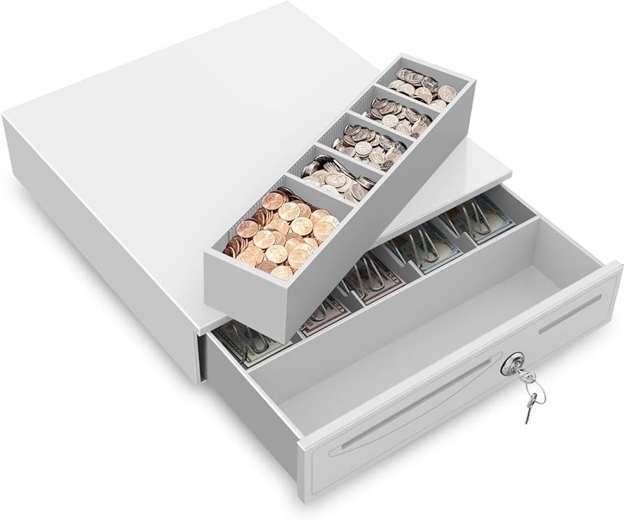 Flexzion POS Cash Register Drawer Box