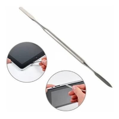 Double-Ended Stainless Steel Metal Spudger Pry Bar - Electronics Opening Repair Tool, Silver