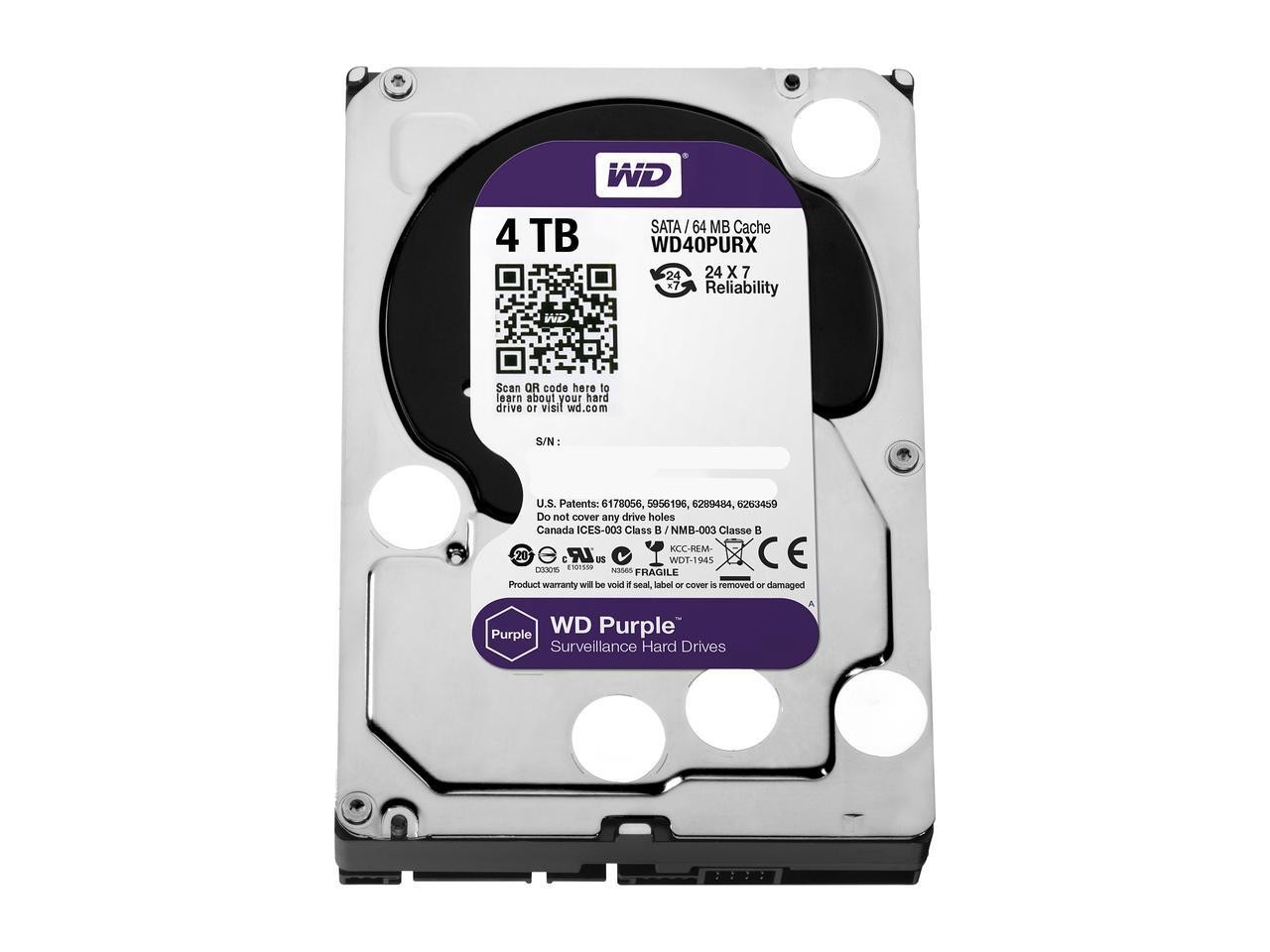 WD Purple 4TB 3.5" Surveillance HDD