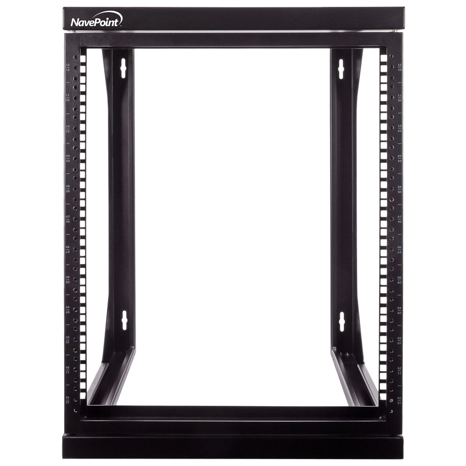 NavePoint 12U 19" Swing Gate Wallmount Rack with 18" Depth