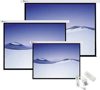 Projection screen 100" (254 cm) Klipx KPS-502 - ceiling mountable, wall mountable motorized 4:3 Matte White