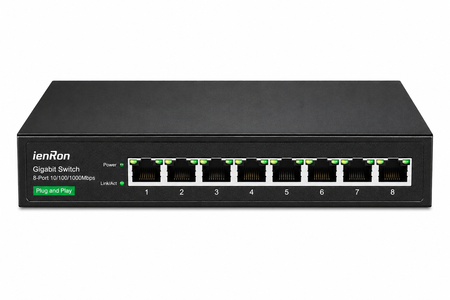 ienRon Gigabit Switch 8 Ports 1000mbps Ethermet Switch 1000Mbps 8 Ports