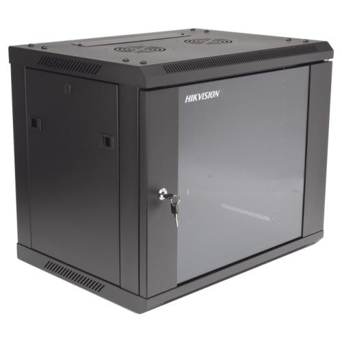 Wallmount Cabinet 9U Hikvision DS-XS6609-S/B -  600*600*500mm - Glass door