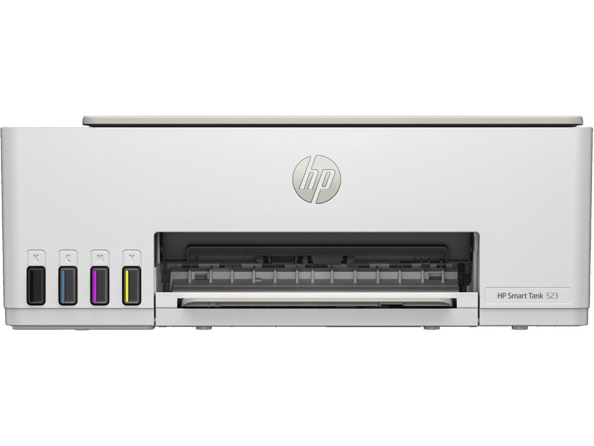 HP Smart Tank 523 All-in-One Printer A4 - (4A8S2A)Color, Perfect for Home Print, copy, scan - Print Speed Up to 22 ppm (Black) and 5 ppm (color) -  Hi Speed USB 2.0 - Include: 2 x HP GT53XL Black, HP GT52 Cyan,Magenta,Yellow, HP Black Printhead, HP Tri-co