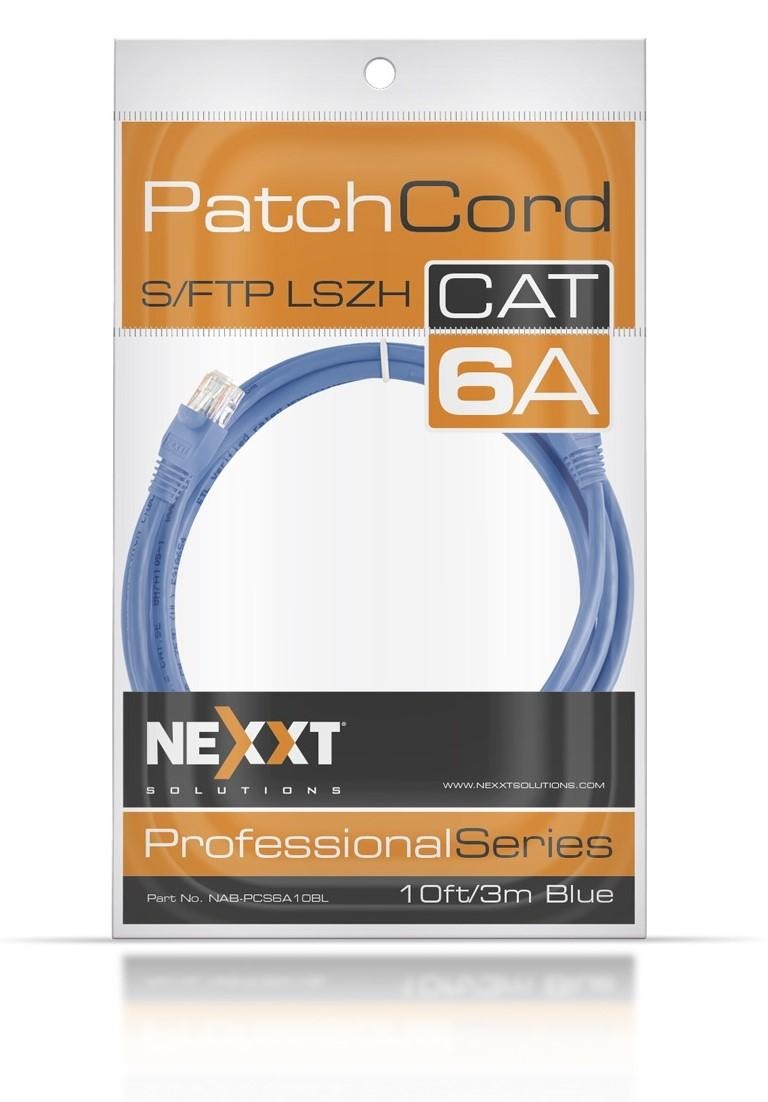 Cbl Patch 7ft Cat6A Blue Nexxt S/FTP AB362NXT13 NAB-PCS6A7FTBL