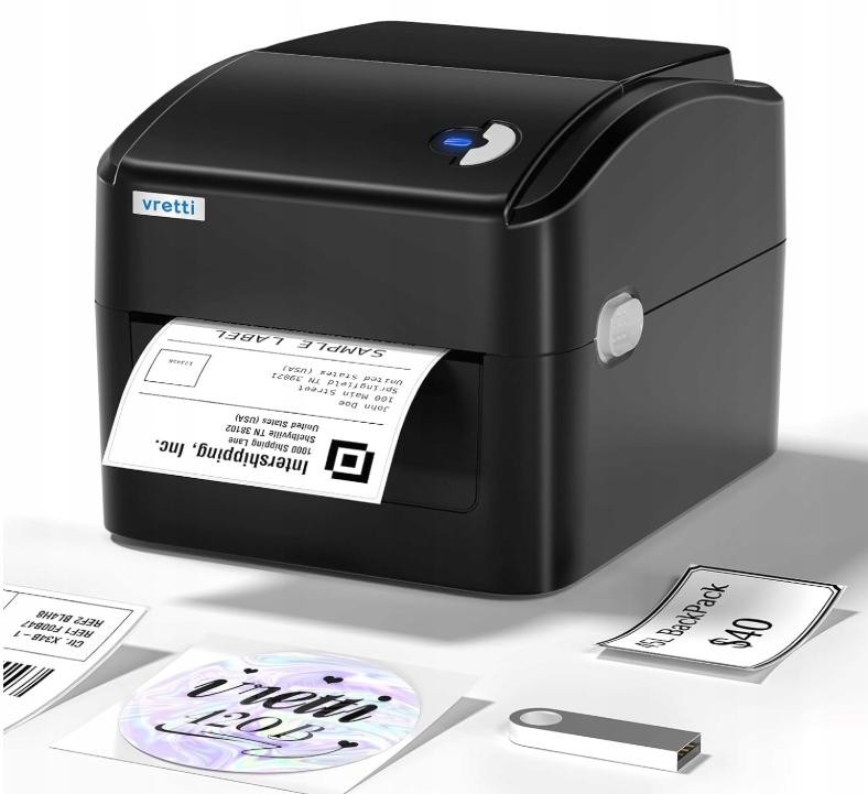 Printer Thermal Barcode VRETTI 80mm  USB+Bluetooth V2.1+4.0, paper width: 20-82mm, Print speed:15mm/sec(max), Black 370B