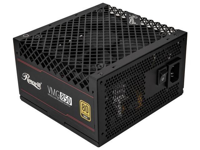 Rosewill VMG 850W 80+ Gold, ATX 3.0 & 3.1 Compatible, Full Modular Low-Noise Power Supply, PCIe 5.1 12V-2x6 Connector, 100% Japanese Electrolytic Capacitor, 120mm FDB Silent Fan