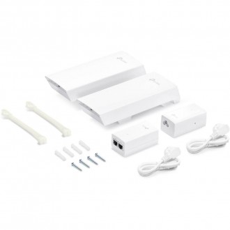 TP-Link Omada Point to Point Wireless Bridge Outdoor - 5GHz, 867Mbps, PtP&PtMP, 5km Range, 3 Gigabit Ports, PoE or DC Powered, IP65 Weatherproof, Preconfigured, Plug&Play(EAP215-Bridge KIT)