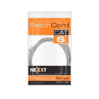 Cbl Patch 10ft Cat6 Grey Nexxt 