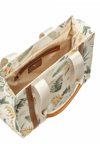 Laptop Tote Bag for Women Work Bags Purse Floral Pattern Teacher Handbag Shoulder Bag Fits 15.6 Inch Laptop (Beige - Pineapple)