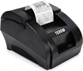 TEROW 58mm Max-Width Small USB Direct Thermal Receipt Printer