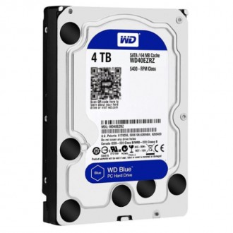 Western Digital 4TB WD Blue PC Internal Hard Drive HDD - 5400 RPM, SATA 6 Gb/s, 128 MB Cache, 3.5" - WD40EZZX