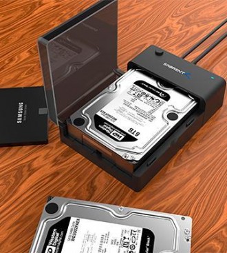 Docking Station Flat HDD Sabrent USB 3.0 to SATA EC-DFLT  for 2.5 or 3.5in HDD, SSD [Support UASP]