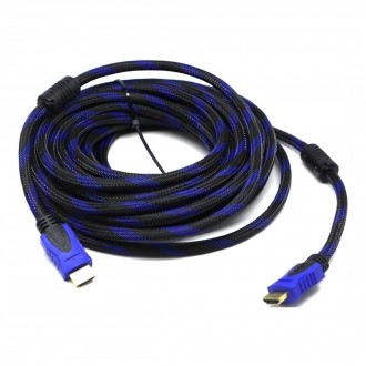 Cbl HDMI 1.4 50FT HIGH SPEED Blue Braided