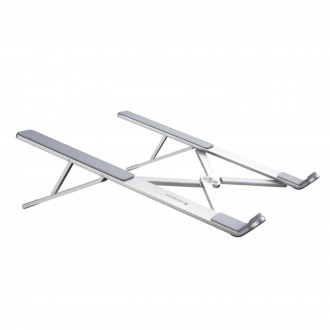 RIWUCT 2026 Ultra-Slim Portable Laptop Stand for Desk, Height Adjustable & Dual-Bar Support Laptop Riser Holder, Ventilated Computer Stand, Compatible with MacBook/Dell/HP(10-15.6"),