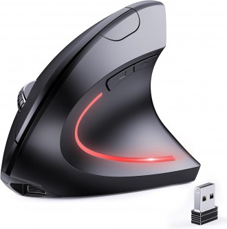 JYKEYMOUT BT/2.4GHz Rechargeable Wireless Ergonomic Mouse