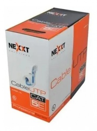 Cbl UTP Cat5e Nexxt Profesional U/UTP Grey 305m/1000ft 4-Pairs 24AWG Gauge Giga CM Jacket