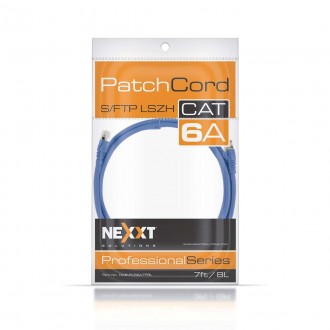 Cbl Patch 7ft Cat6A Blue Nexxt LSZH Type PCGPCC6ALZ07BL