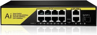 TEROW 11 Port PoE Switch 8 Ports with 2 Uplink Gigabit Ports + 1 SFP Slot 120W