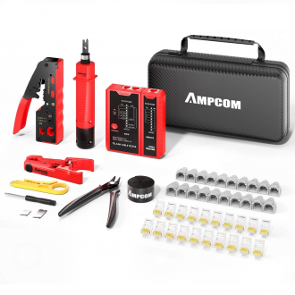 AMPCOM Ethernet Crimping Tool 10-in-1 Combo Kit