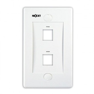 Nexxt Wall Plate 2 Port White