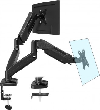 MOUNT UP 32" Height Adjustable Dual Monitor Mount