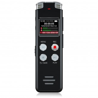 Voice Recorder Digital 64GB with Playback: Voice Activated Recorders for Lectures Meetings Interviews - Dictaphone Recording Device Tape Recorder Portable Mini, Audio Recorder with USB, MP3 - EVISTR