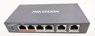 Hikvision DS-3E0106P-E/M 4Port Unmanaged PoE - 4 x 10/100Mbps PoE port, and 2 x 10/100Mbps RJ45 port - IEEE 802.3at/af standard for PoE ports (Max. 35 W PoE output) IEEE 802.3, IEEE 802.3u, and IEEE 802.3x standard. 6 KV surge protection for PoE po