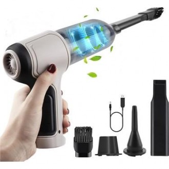 Air Duster-Vacuum Cleaner Wireless USB Rechargeable 3 In 1 Handheld  for Home and Car Mini Power Suction