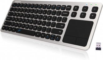 Arteck 2.4GHz Stainless Compact Wireless Keyboard 