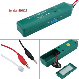 MS6812 Telephone Phone Wire Network Cable Tester Line Cable for Installing Debugging Maintaining Telephone Line