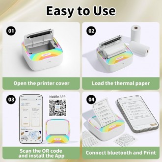 iDPRT Portable Sticker Maker Machine with 1x Roll Sticker Paper