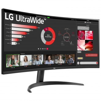 LG 34" 34WR50QK-B Curved UltraWide™ WQHD HDR 10 100Hz