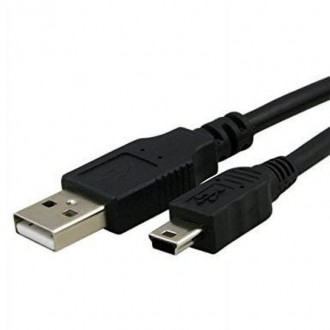 Cable Mini USB 6FT, Standard USB 2.0 Type A Male to Mini B Male Charger Cord Compatible with PS3 Controller, MP3 Player, Camera, Dash Cam, Garmin GPS, Hero 3+, USB Mini Charging Cable