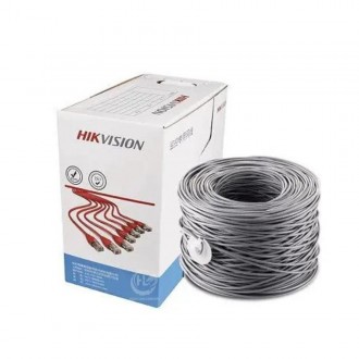 Cbl UTP Cat5E Hikvision Grey 305m/1000ft 23AWG 4Pairs (Solid Copper, 0.5 mm, CM) DS-1LN5E-S(O-STD)