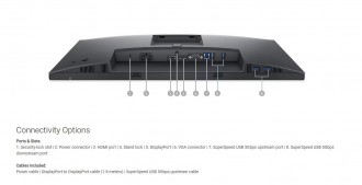 Monitor Dell 27" P2726H LED-backlit LCD - USB/ HDMI/DP - Include: Cbl USB & DP, Power Cable
