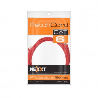 Cbl Patch 3ft Cat6 Red Nexxt 